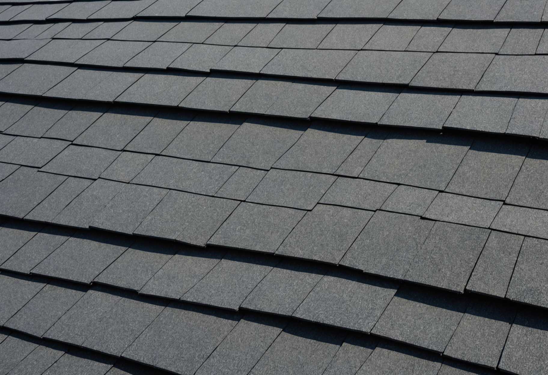 Weathered shingles contrasted sharply against a freshly repaired roof section